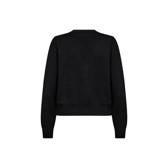 NWT SOYA CONCEPT DOLLIE 746 Black Classic Regular Fit Rhinestone Button Down Car - Picture 2 of 5